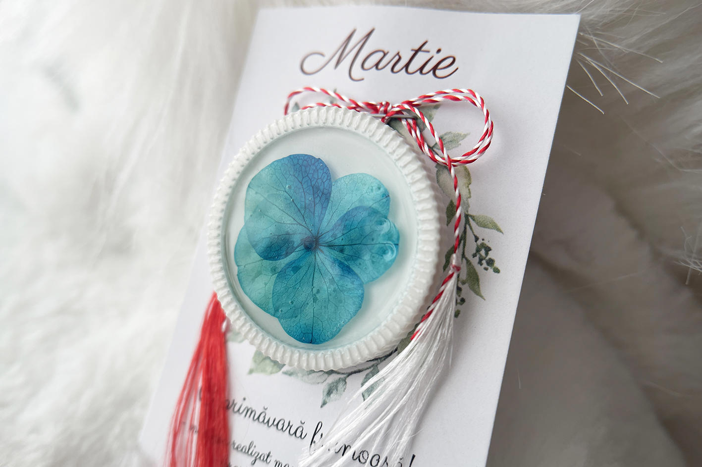 Martisor brosa Blue Mist (floare naturala)