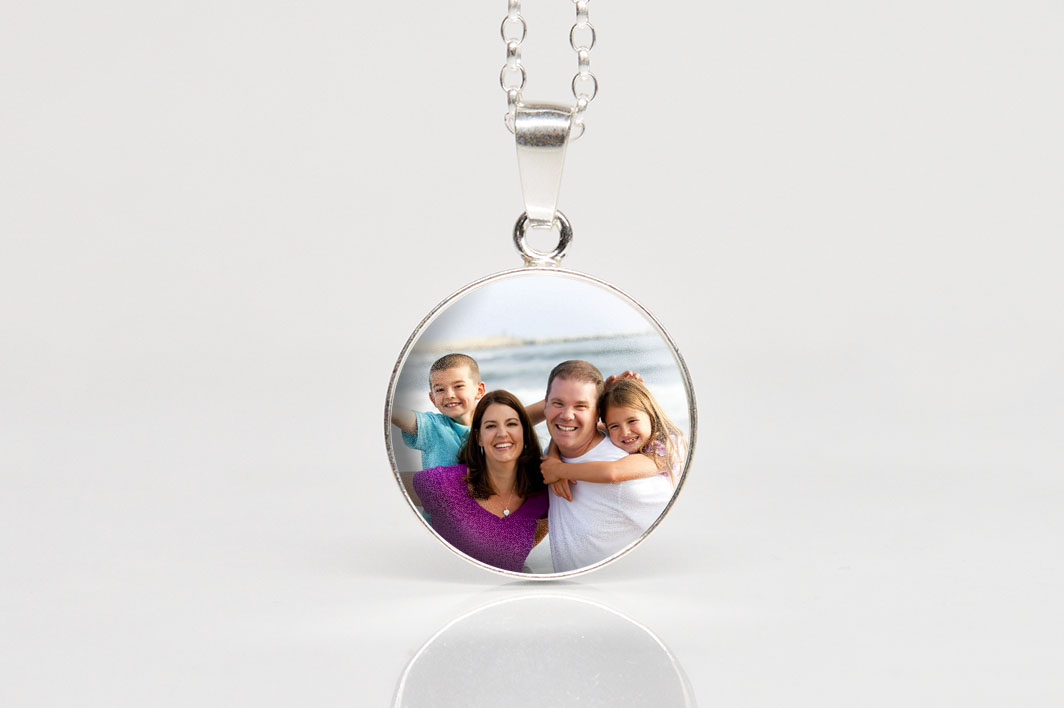 Pandantiv argint personalizat cu poză familie