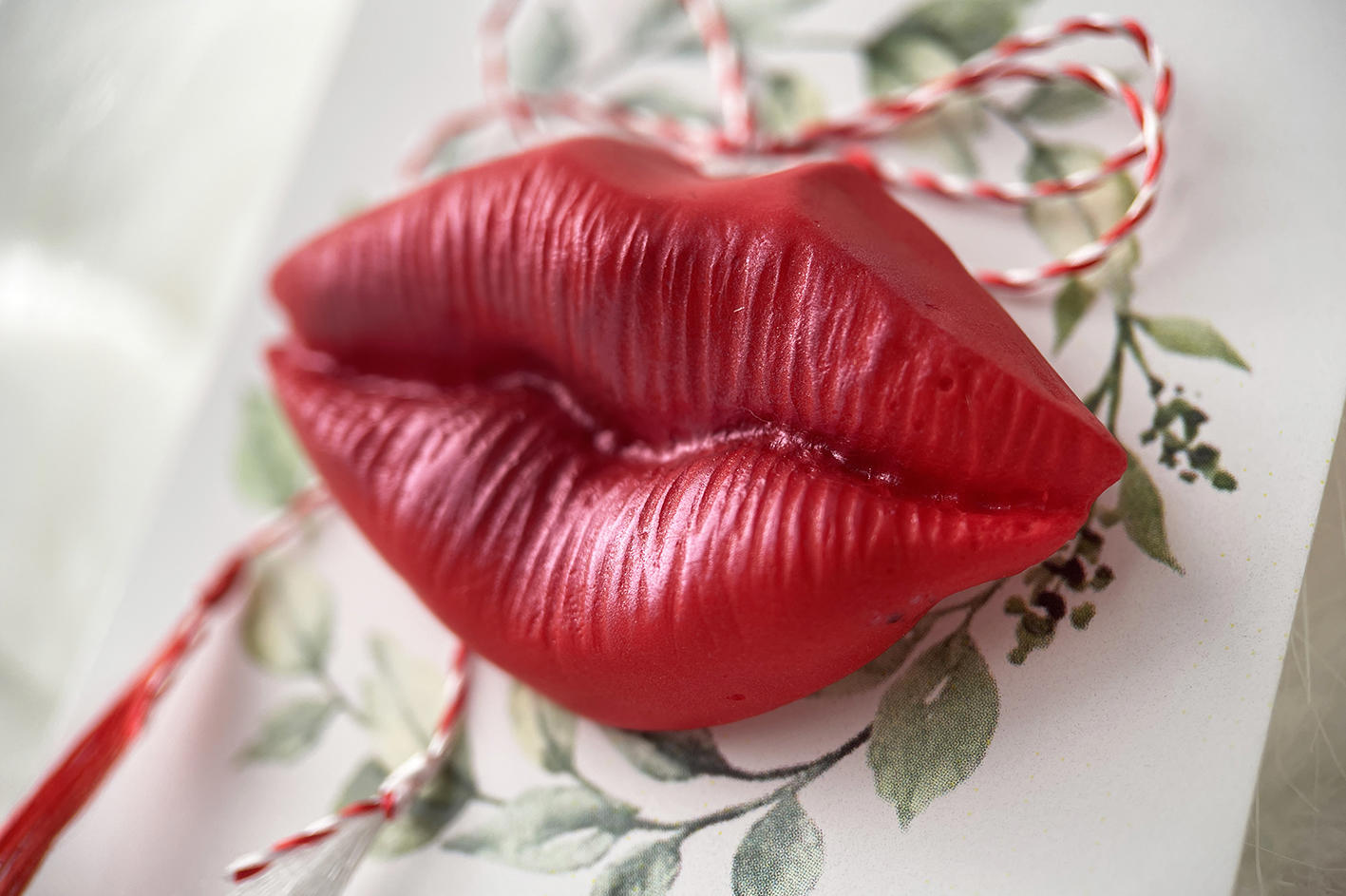 Martisor brosa Buze (lut polimeric)