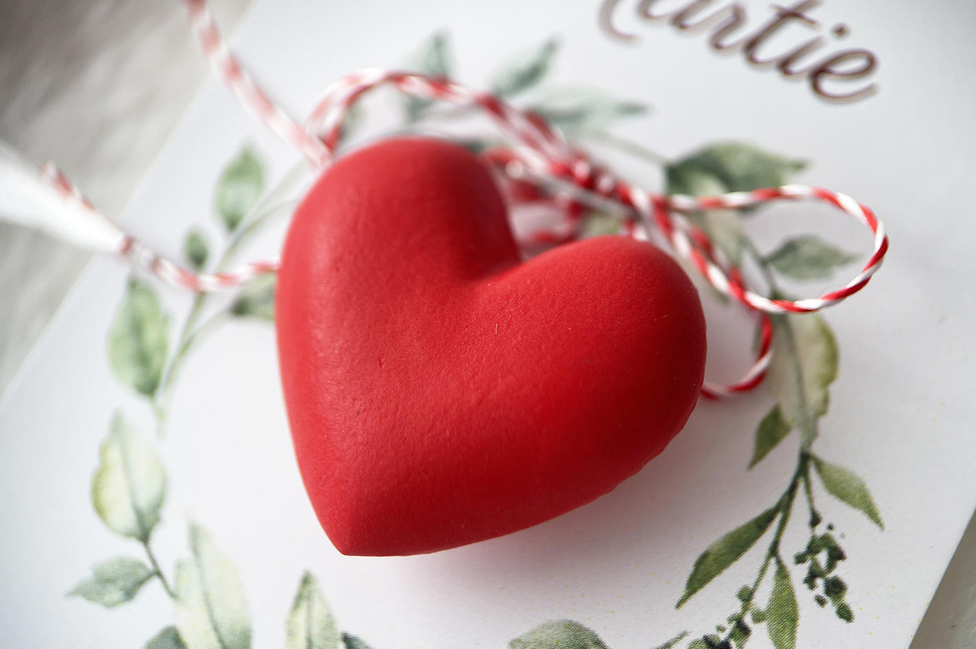 Martisor brosa Heart (lut polimeric)